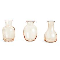 Kit mini vasos em vidro ambar - 3 pcs