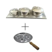 Kit Miniatura Caçarolas e Frigideira Multi-ovo Frita 4 Ovos Kit Miniatura Caçarolas e Frigideira Multi-ovo Frita 4 Ovos