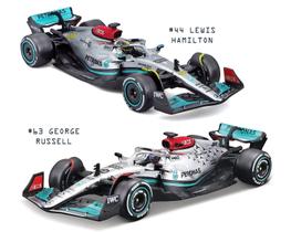Kit Miniatura Formula 1 Mercedes Amg W13 Lewis Hamilton 44 George Russell 63 1/43 F1 2022 Bburago