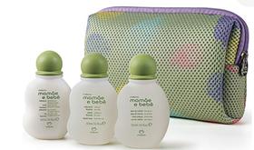 Kit miniatura mamãe bebê com nessesarie natura