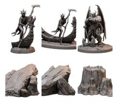 Kit Miniaturas Cruz Da Planície 6 Peças Nº 2 D&d Rpg Coleção