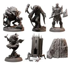 Kit Miniaturas Cruz Da Planície 6 Peças Nº 8 D&d Rpg Coleção