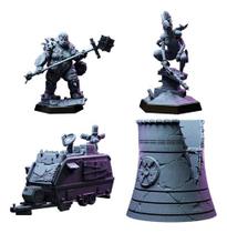 Kit Miniaturas Deserto Nuclear 4 Peças Nº 13 D&d Rpg Coleção