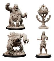 Kit Miniaturas Experimento De Magos 4 Peças Nº 4 D&d Rpg