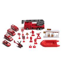 Kit Miniaturas Play Machine Bombeiro Resgate Multikids
