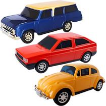 Kit Miniaturas Veraneio, Gol e Fusca - Brinquedos Colecionáveis para Presentes e Decoração
