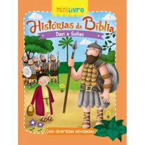 Kit Minilivros com 20 unidades Davi e Golias Histórias da Bíblia
