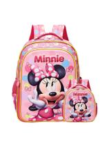 Kit Minnie Mouse Mochila de Costas + Lancheira Térmica