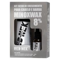Kit Minoxwax 8% Shampoo + Tônico Fator de Crescimento Barba e Cabelo Red Nek
