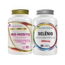 Kit Mio Inositol Vitamina D K B1 B2 + Selênio 300ug 60 Cápsulas Flora Nativa Kit Mio Inositol Vitamina D K B1 B2 + Selênio 300ug 60 Cápsulas Flora Nativa