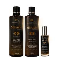 Kit Miracle Shampoo Mascará e Perfum Capilar