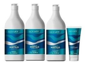 Kit Mirtilo 2 Shampoos + Condicionador 1L + Leave-In 180Ml