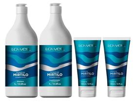 Kit Mirtilo Shampoo Lt + Condicionador Lt + 2 Leave-In 180Ml