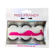 Kit Miss Frandy c/3 Pares + Pinça - Cílios Postiços