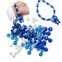 Kit missangas para fazer bijuterias divertidas para crianças montar fazer pulseiras colares brincos