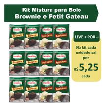 Kit Mistura para Bolo Brownie e Petit Gateau - 12 unidades - Orquídea