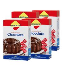 Kit Mistura para Bolo Zero Açúcar Chocolate Lowçucar - 4 unidades de 150g Kit Mistura para Bolo Zero Açúcar Chocolate Lowçucar - 4 unidades de 150g
