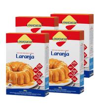 Kit Mistura para Bolo Zero Açúcar Laranja Lowçucar - 4 unidades de 150g Kit Mistura para Bolo Zero Açúcar Laranja Lowçucar - 4 unidades de 150g