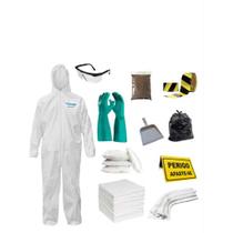 kit mitigacao contencao ambiental quimica completo 60 litros com descarte