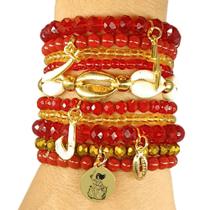 Kit Mix 10 Pulseiras Orixá Iansã Umbanda