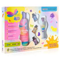 Kit Mix Beauty Slime ( Shampoo 200ml + 3 frascos para mistura + 3 corantes coloridos + 150 adesivos )