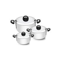 Kit Mix Caçarolas 3 Peças Alumínio Eterna 25480 Nigro