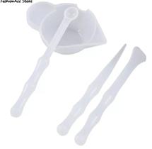 KIT MIX COPO Conjunto 3 Varinhas Silicone Molde Copo Dosador Resinas