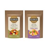 Kit Mix de Vegetais 100g e Frutas 100g Desidratados Blanic Saudável