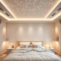 Kit Mix Iluminação 100 Pontos Rgbw Fibra Efeito Teto Estrelado Com Fonte Bivolt Inclusa