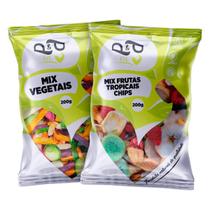 Kit Mix P&P Vegetais Desidratados e Frutas Tropicais Desidratada Liofilizadas 200g