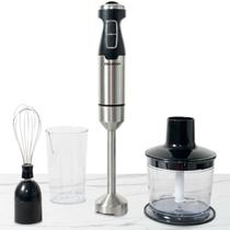 Kit Mixer Novoon Aço Inox Kit 3 em 1 127V 220V Mixer Processador Batedor Completo Prático