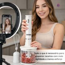 Kit Mixer, Processador e Batedor De Alimentos 3 Em 1 220V - Sortida