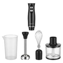 Kit Mixer Sokany LG SK12 4 em 1 500W 127V Fouet Processador Copo Medidor Haste Inox Cozinha Completo