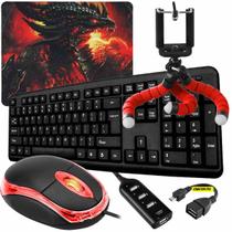 Kit Mobilador Gamer Jogar Ff No Celular Com Teclado e Mouse