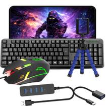 Kit Mobilador Para Celular Jogos Completo mousepad grande 40x30 speed teclado office mouse gamer led Kit Mobilador Para Celular Jogos Completo mousepad grande 40x30 speed teclado office mouse gamer led