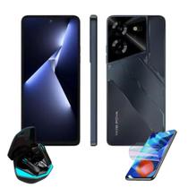 Kit Mobile Gamer - Smartphone Gamer Pova 5 Black Edition 256gb 8gb Tela 6,78 com Fone Bluetooth Gamer e Pelicula Fosca de Precisão