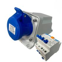 Kit Mobilidade 7,4kW Single com Tomada DR-A 2P e Disjuntor Din 2P 40A com Tomada 32A GreenV Kit Mobilidade 7,4kW Single com Tomada DR-A 2P e Disjuntor Din 2P 40A com Tomada 32A GreenV