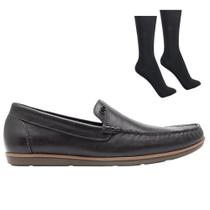 Kit Mocassim Democrata Denim Tag Masculino + Par de Meia