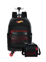 Kit Mochila 2EM1 4 Rodas+Lancheira Hot Wheels