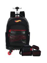 Kit Mochila 2X1 Roda+Lancheira+Estojos Hot Wheels - Vermelho
