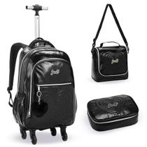 Kit Mochila 360, Lancheira e Estojo Escolar Metalizado Kit Mochila 360, Lancheira e Estojo Escolar Metalizado