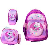 Kit Mochila 3d E Lancheira + Estojo Little Mermaid Paris Kit Mochila 3d E Lancheira + Estojo Little Mermaid Paris