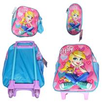 Kit Mochila 3D E Lancheira + Estojo Lolly Love Kit Mochila 3D E Lancheira + Estojo Lolly Love