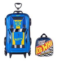 Kit Mochila 3d Rodas e Lancheira Hot Wheels DMuscle Infantil