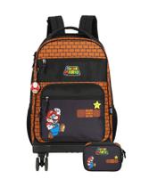 Kit Mochila 4 Rodas 360º+Estojo Box Super Mario Kit Mochila 4 Rodas 360º+Estojo Box Super Mario