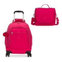 Kit Mochila 4 Rodinhas Zea + Lancheira New Kichirou Kipling Kit Mochila 4 Rodinhas Zea + Lancheira New Kichirou Kipling