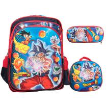 Kit Mochila Anime Infantil Creche Passeio Lancheira 3d