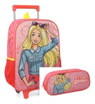 Kit Mochila Barbie Filme Estojo Meninas Escolar Rodinhas Kit Mochila Barbie Filme Estojo Meninas Escolar Rodinhas
