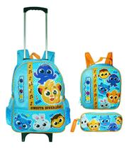 Kit Mochila Bolofofo Rodinhas Infantil Masculina Escolar G