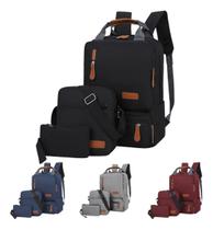 Kit Mochila + Bolsa + Bag Nylon Masculino Feminino Escolar
